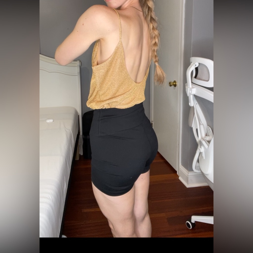 Gold body suit